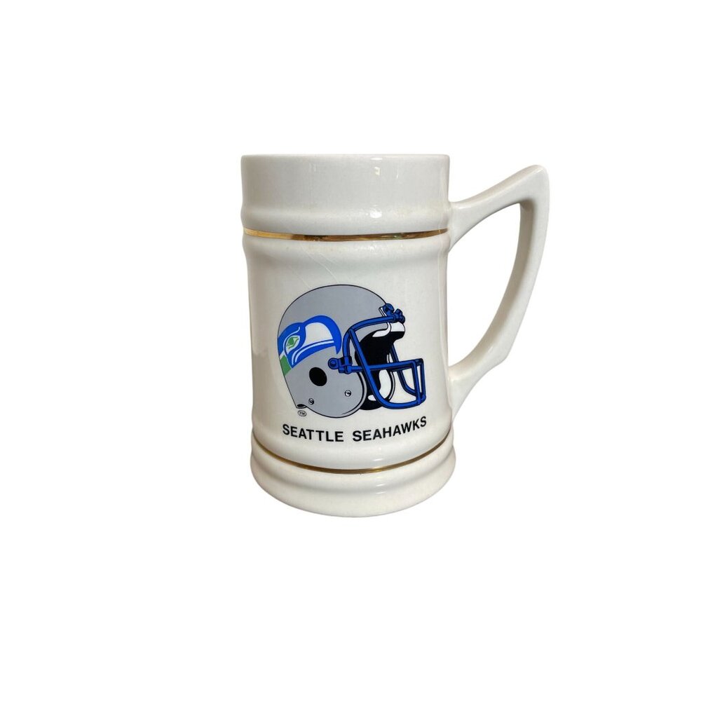 Vintage Seattle Seahawks Ceramic Beer Stein Mug - 16oz Large!